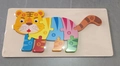Wooden 3D tiger puzzle for kids with colorful blocks numbered from 1 to 10 - Tiger