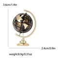 Broche de globo de aleación con contornos dorados, medidas 3,6x2,4cm y peso 8,9g - Dorado