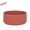 Orange silicone protective sleeve for wide mouth tumbler and water bottle bottom - Brick Red