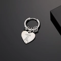 Orecchini vintage in acciaio inox con pendente a cuore e dettagli incisi LOVE - Cuore LOVE