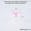 Miniature pink cocktail glass model with 4.1cm height for dollhouse and crafts - Model / Pink