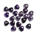 Polished natural amethyst heart-shaped stones in deep purple with unique textures - Purple Crystal