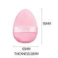 Pink teardrop makeup sponge with satin ribbon handle and size dimensions 95mm x 65mm - Pink / Large (1pc Loose)
