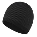 Bonnet en tricot noir classique pour le ski d'hiver en plein air et la mode - L / Noir et Gris