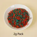2g pack of red and green miniature chili rings and scallion PVC food accessories - Mixed Red And Green Chili Rings (2g)