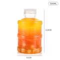 Transparante PET-sapfles van 500 ml met een hoogte van 13,8 cm en 8,1 cm basis - 500ml Emmerfles/Handvatdeksel