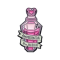 Pink Amortentia love potion enamel pin with heart-shaped stopper and glittery details - XZ8676 AMORTENTIA Potion