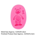 Pink silicone teddy bear mold for fondant and chocolate cake decorating DIY - 5# Full Body Bear / Pink