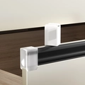 Set di due organizer per cassetti in plastica trasparente per sicurezza e ordine - Grande Angolo GU Traslucido