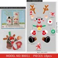 Set di 18 calamite per frigorifero con renna di Natale per decorazioni festive in cucina - BX011 Renna di Natale
