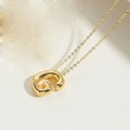 Polished 14K gold plated necklace featuring a 3D balloon-style letter G pendant - Letter G