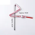 Interactive cat teaser toy featuring a red spotted snake design with 41cm wand and 74cm tail - Red Spotted Snake Short Wand