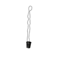 Black plastic shot glass on bead chain necklace for bachelor and bachelorette parties - Solid Black