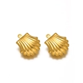Pendentifs en forme de coquillage doré mat pour bijoux DIY colliers et boucles d'oreilles - Coquillage Creux Doré