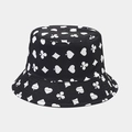 Chapeau bob réversible avec motif de cartes de poker noir pour protection solaire mode - Motif Poker Noir