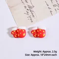 Red resin Christmas glove charms for DIY crafts and hair accessories, 18x24mm size - Christmas Mittens