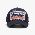 Berretto da baseball blu scuro con ricamo Arizona e toppe con bordi sfrangiati - Regolabile / Blu Navy (25A223)