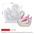 Short-neck swan silicone candle mold for DIY soap making, 77ml capacity white translucent tool - Short Neck Swan / 100x113x31mm