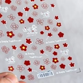 5D Blumen-Nagelsticker mit roten geprägten Blumenmustern der Serie TS-432 - Ts-432 Schenkt Ihnen Eine Kleine Rote Blume