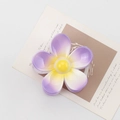 Minimalist flower hair claw clip in purple and yellow gradient resin finish - 7.4*7*4.2 / Purple