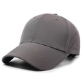 Quick-dry dark grey baseball cap featuring laser-cut ventilation holes and a curved brim - Adjustable / Dark Gray