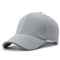 Classic grey baseball cap featuring textured fabric and adjustable curved brim style - Adjustable / Medium Grey