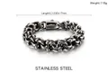 Bracciale a catena da moto in acciaio inossidabile da uomo con motivo a croce - Stile a Catena Intrecciata Robusta (KB117458-BDJX)