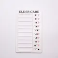 Detailed view of the Elder Care checklist board with sliding buttons and writing slots - Elder Care Checklist Style (ELDER Care Style)
