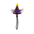 Halloween pet wizard hat with purple bat and yellow pompom for dogs and cats - Dark Night Bat Hat