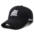 Black baseball cap with white embroidered M logo and M sport side detail - Adjustable / Black