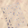 Autocollants nail art papillon dépoli TL-348 avec paillettes laser et perles - Style Papillon Violet (TL-348)