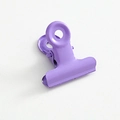 Single purple candy-colored metal binder clip for DIY crafts and paper organization - Purple
