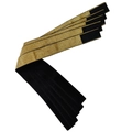 Elastic wig band variant featuring a dual-tone design in metallic gold and solid black - Bright Gold