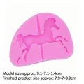 Pink carousel silicone mold for fondant and chocolate, sized 9.1x7.1x1.4cm - Carousel Style (1#15-515) / Pink