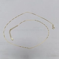 Elegant gold S925 sterling silver cross chain necklace with adjustable spring clasp - Box Chain 40+5cm / Gold