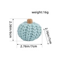 Light blue knitted pumpkin decor with dimensions and weight info for party layout - Light Blue