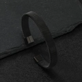 Fashionable 10mm black stainless steel mesh wire bracelet with a minimalist finish - Grid Flat Black Color (10mm) / Black