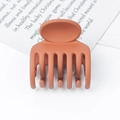Matte burnt orange medium hair claw clip with 6 teeth for simple ponytail styling - PC Material / Matte Orange
