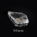 Faceted 50mm clear crystal glass teardrop prism pendant for chandelier decoration - Transparent Maple Leaf Pendant (50mm)