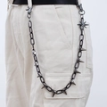 Punk style gun black metal pants chain with spikes and star pendant on jeans - Star Pendant Style (X500-4)
