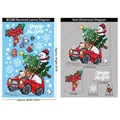 Christmas reindeer static stickers window decals size chart for festive party decoration - BQ280 Christmas Tree