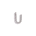 Polished silver twisted rope chain pendant in U-shape made of durable stainless steel - Mini Twist Letter Pendant-Steel Color-U