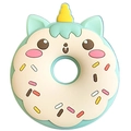 Unicorn donut silicone baby teether with mint green finish and colorful sprinkles - Donut Unicorn / Green