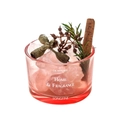 Pink crystal stone oil diffuser in glass jar with cinnamon sticks and dried plants - Pink Cup + Pure Gardenia Oil 10ml