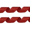 Cinta navideña roja brillante de 2 metros con bordes plateados para decoración de fiestas - Rojo con borde rojo