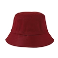 Classic dark red cotton twill bucket hat with reinforced brim stitching for outdoor sun protection - M (56-58cm) / Burgundy