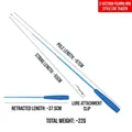 Dreiteilige ausziehbare Angelrute Katzenspielzeug mit blauem Griff und flexiblem Stab - Blauer Griff Blauer Stab Dreiteilig Teleskopisch