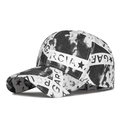 Casquette de baseball graffiti noir et blanc avec lettrage Garcia et motifs d'étoiles - Lettre Étoile Noir