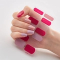 3D laser gold nail polish stickers DQ-55 in deep red and pink glitter finish - DQ-55 Multicolor Glitter Patch