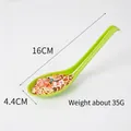 Miniature beef noodle spoon model with shrimp and egg, length 16cm, weight 35g - Shrimp Noodles-Green Spoon